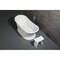 Aqua Eden 67.38 L, 29.5 W, Matte White/Glossy White, Solid Surface White Stone VRTDS683027 - alternate 5